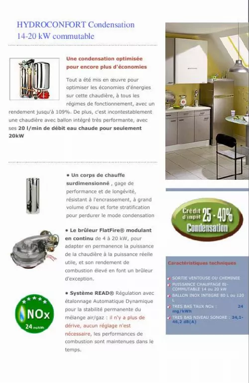 Notice FRISQUET HYDROCONFORT CONDENSATION 1420 KW chaudière Trouver — free download